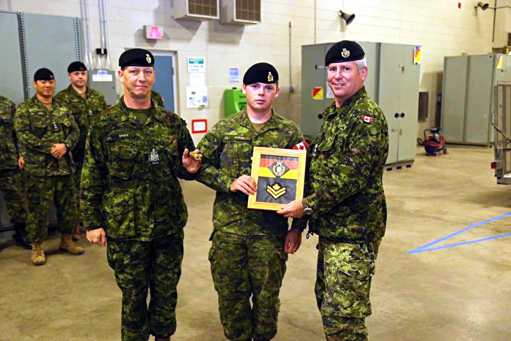 BCD Promoted at CFB Gagetown by Commandant of the Royal Canadian Armoured Corps Schools (RCACS)
